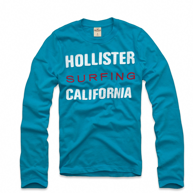 Hollister Hombres De Cuello Redondo Largo Remera HCO3772